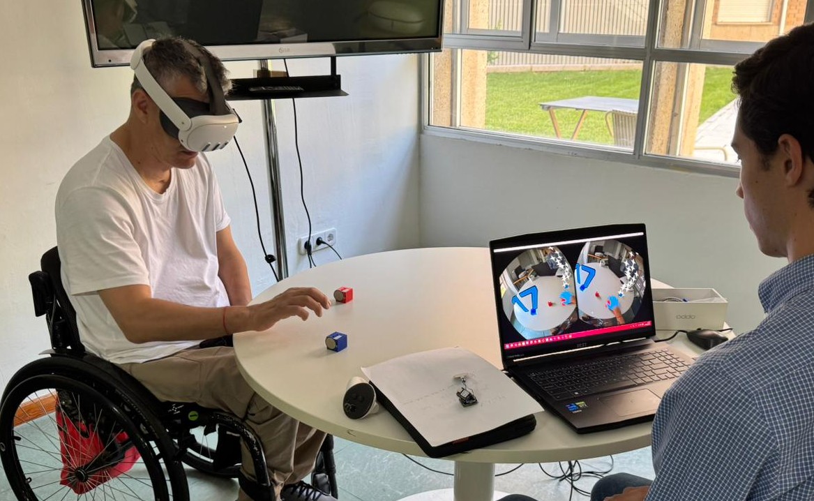 Sesión de rehabilitación con realidad virtual en el Hospital Nacional de Parapléjicos de Toledo